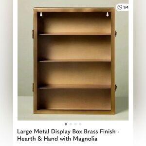 IN SEARCH OF Hearth & Hand Large Brass-Finish Metal Display Box